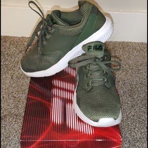 Olive Green Fila Tennis Shoes